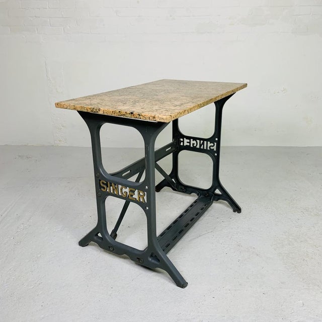 Stone Garden Table with Marble Top, 1950s For Sale - Image 7 of 18