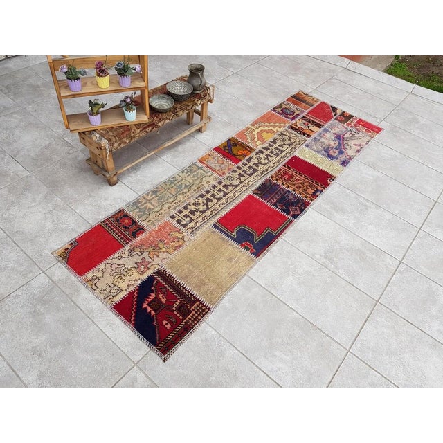 Oushak Vintage Wool Runner Rug For Sale - Image 6 of 10