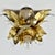Vintage Mid Century Modern Maison Jansen Style Flush Mount | Gold Silver Brass Aluminium Flower Ceiling Light Fixture Lamp | Bagues Banci Italian For Sale - Image 6 of 10