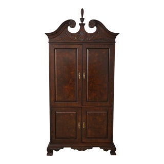 Hekman Chippendale Mahogany Bar Wardrobe For Sale