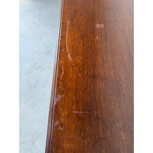 Antique Edwardian Solid Mahogany Carved Buffet / Sideboard Cabinet With Floral Motifs For Sale - Image 12 of 12