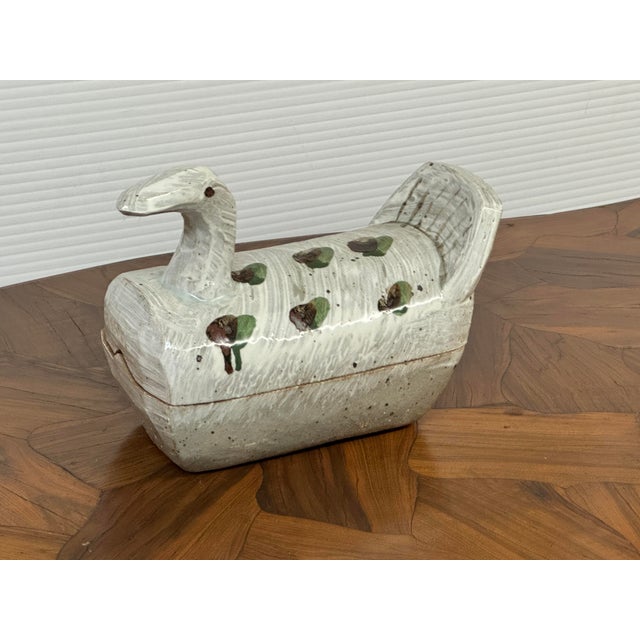 Ceramic Bird-Shaped Lidded Box, Vintage For Sale - Image 11 of 12