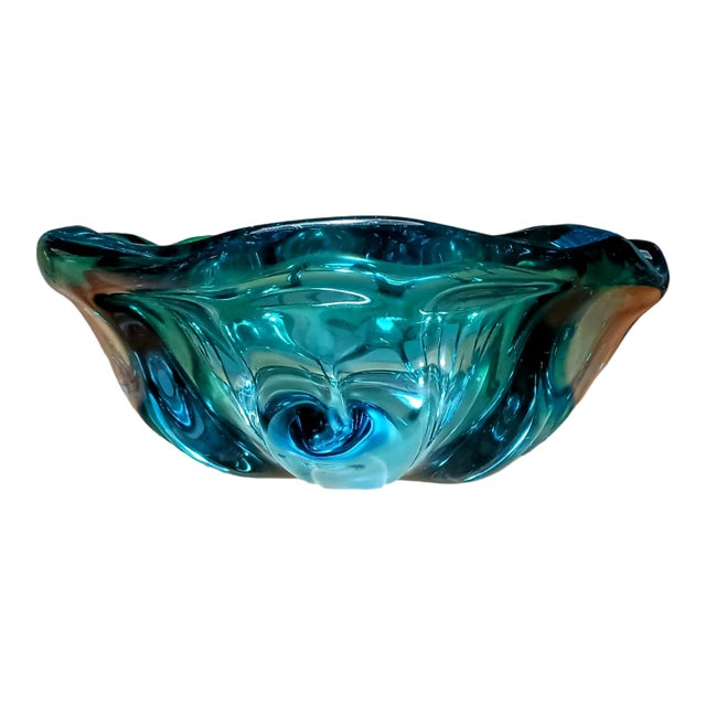 1960s Barbini Murano Attributed Art Glass Decorative Bowl Ashtray For Sale
