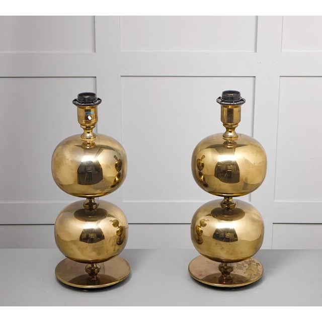 Metal Swedish Brass Table Lamps from Ab Stilarmatur, 1960s, Set of 2 For Sale - Image 7 of 11