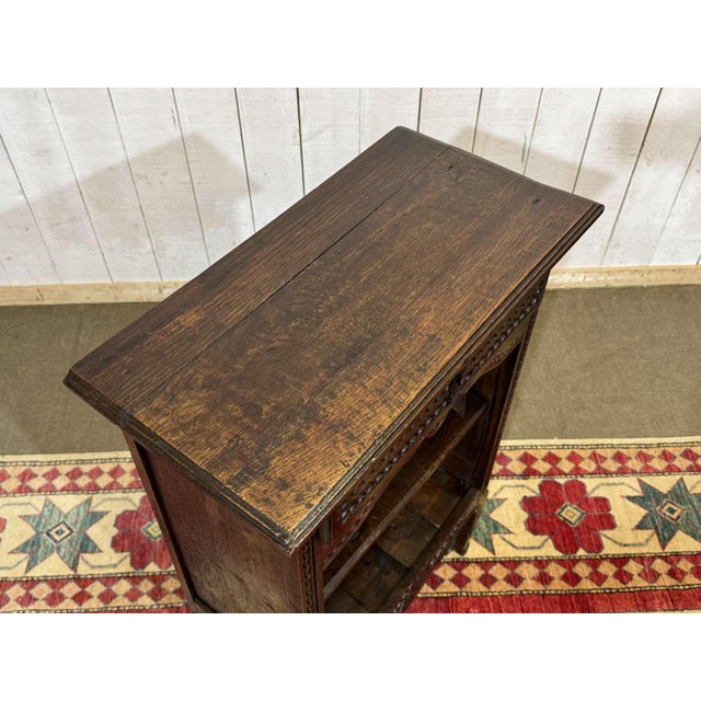 Louis XV Style Oak Bookcase with Drawer, 1900s For Sale - Image 6 of 13