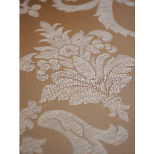 Set of 6 Mahogany Gold Damask Upholstered Dining Chairs For Sale - Image 12 of 18