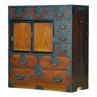 Japanese Tansu Chest of Drawers, 1890s For Sale