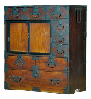 Japanese Tansu Chest of Drawers, 1890s