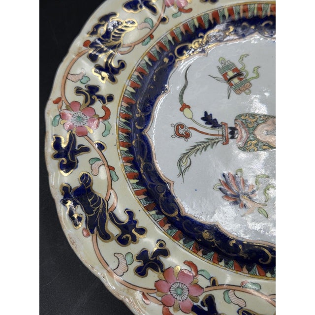 Antique Mason's Ironstone Large Dinner Plate Chinese Antiquities Pattern, Circa 1840 For Sale - Image 9 of 18