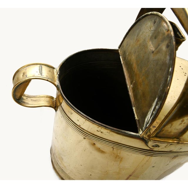 Metal Antique Victorian Brass Watering Can, 1880s For Sale - Image 7 of 8