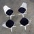 Mid-20th Century MCM Burke Tulip Side Chairs No 103 White Shell Black Cushions Oval Stationary 4 Prong Base Set of 4 For Sale - Image 18 of 18