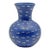 Emilia Castillo Cobalt Blue Porcelain & Pure Silver Fish Vase, Mexico 1997 For Sale