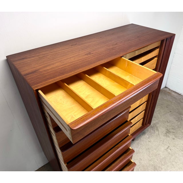 Svend Madsen for Falster Mobelfabrik Danish Mid-Century Modern Teak Dresser / Armoire For Sale - Image 11 of 12