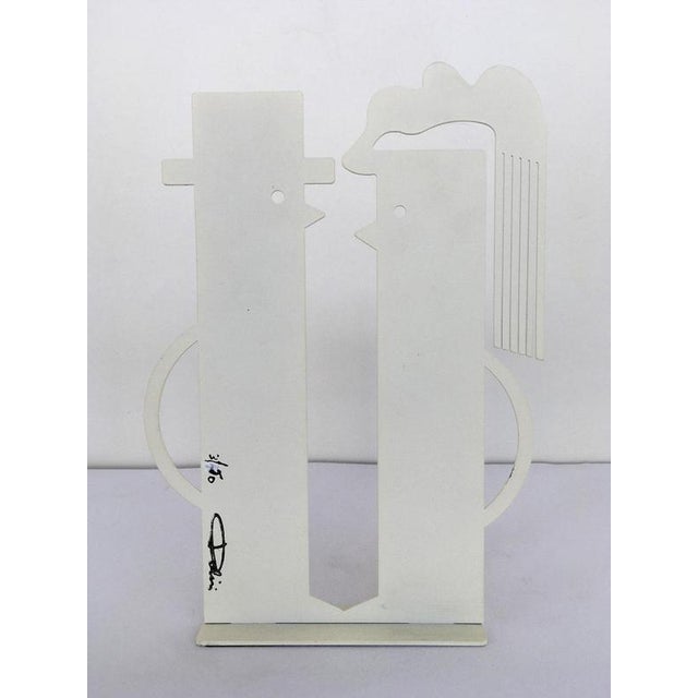 White Painted Metal Sculpture by Riccardo Dalisi, Italy, 1980s For Sale - Image 11 of 18