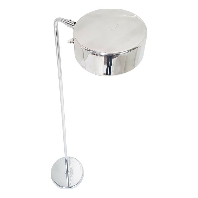 Vintage Swedish Floor Lamp in Chrome Steel from Ateljé Lyktan, 1960s For Sale