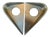Retro Mid-Century Satin Chrome Door Plates - a Pair For Sale