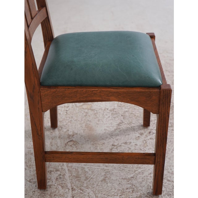 Wood Set of 4 Stickley Mission Oak Dining Room Chairs For Sale - Image 7 of 18