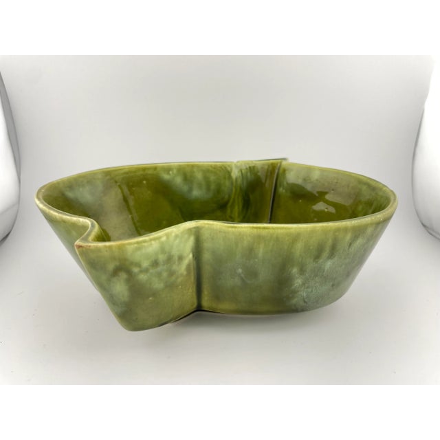 Mid 20th Century Mid 20th Century Green Glazed Covina Pottery Dish/Planter For Sale - Image 5 of 12