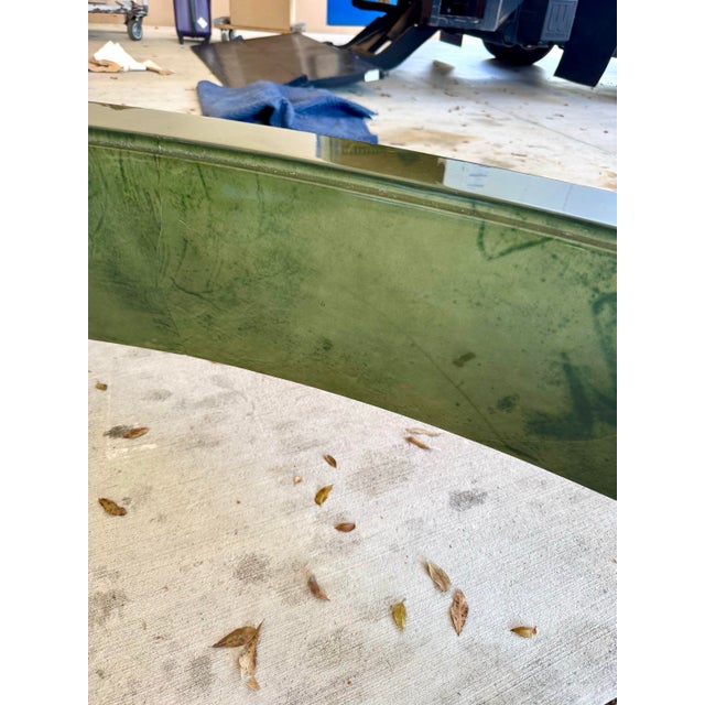 Green Late 20th Century Green Goatskin Goat Skin Enrique Garcel Designer Coffee Table For Sale - Image 8 of 12