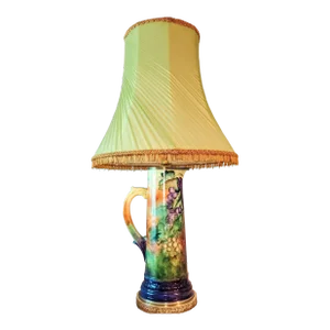 Early 20th Century Limoges Lamp Trimmed in Brass