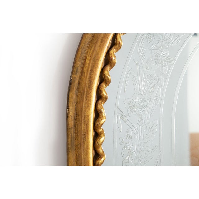 Large Antique French Louis Philippe Arched-Top Giltwood Pier Mirror Ca. 1870 For Sale - Image 15 of 18