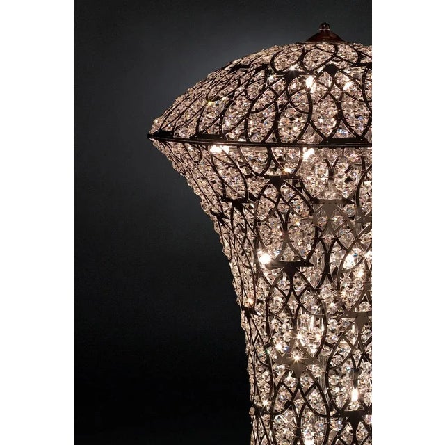 Steel & Crystal Exclamation Arabesque Table Lamp from Vgnewtrend For Sale - Image 6 of 8