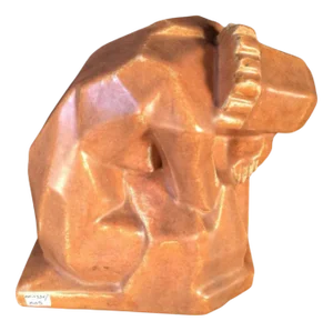 Art Deco Cubist Woman Sculpture by Angelo Hecq & Roger Guerin, 1925