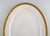 Royal Copenhagen service no. 607. Colossal serving dish in porcelain. Gold border with foliage. Model number 607/9592....