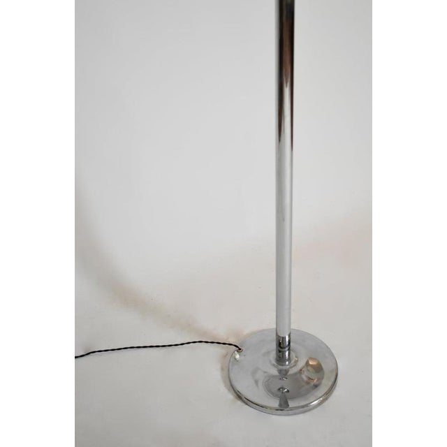 Art Deco Chromed Iron Basin Floor Lamp, 1930s For Sale - Image 4 of 5