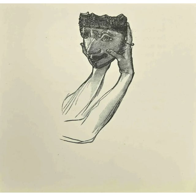 The Mask is a woodcut print print on paper, realized after Jean Paul Sauget for Maurice Magre's Les Soirs d'Opium....