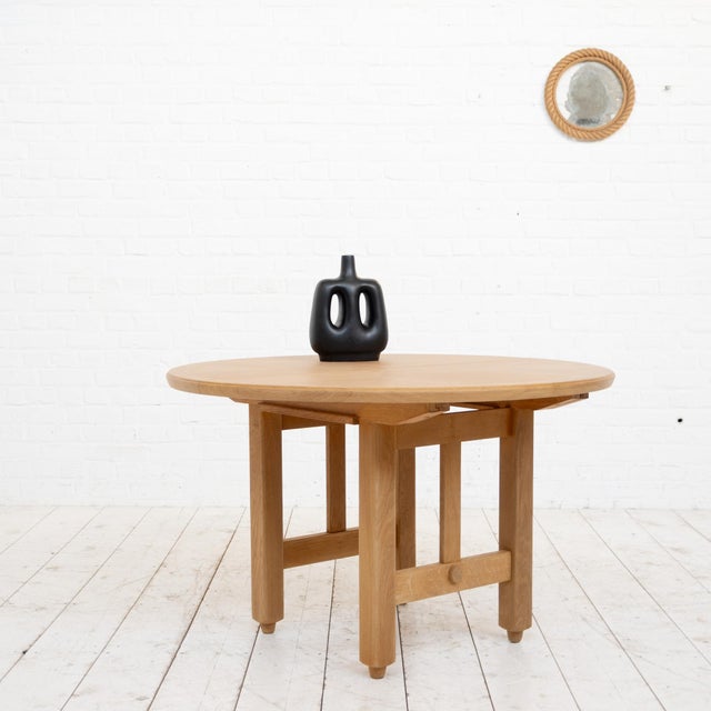 Dining Oak Dining Table by Guillerme Et Chambron for Votre Maison, 1950s For Sale - Image 13 of 13