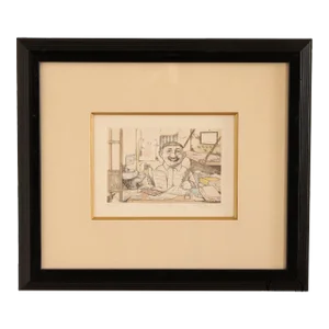 Charles Bragg 'Tax Attorney' Limited Edition Etching, Custom Framed