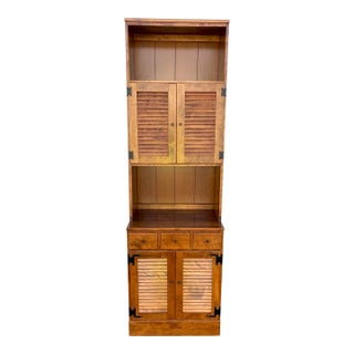 1980s Ethan Allen Maple and Birch Cabinet For Sale