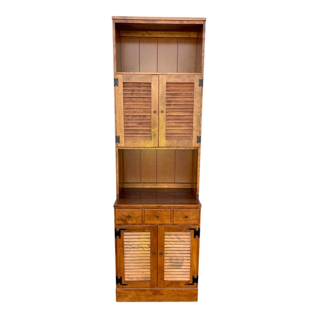 1980s Ethan Allen Maple and Birch Cabinet For Sale