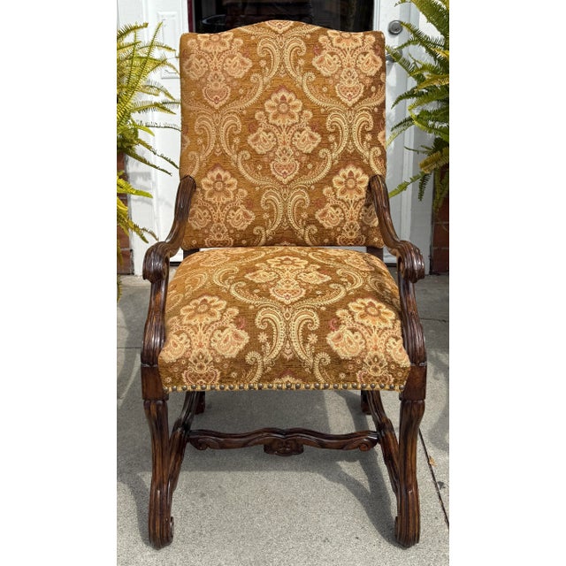 18th C Style Panache for Michael Taylor Barcelona Arm Chair. 1 of 2 available.