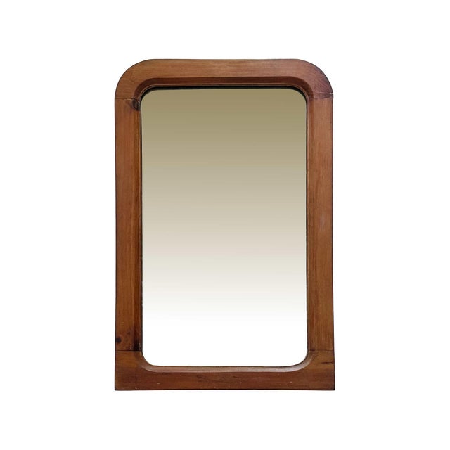 Wood Antique Pine Mirror For Sale - Image 7 of 7