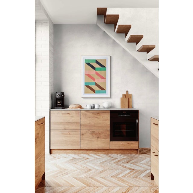 2020s Mixed Media Painting With Tropical Tones For Sale - Image 5 of 5
