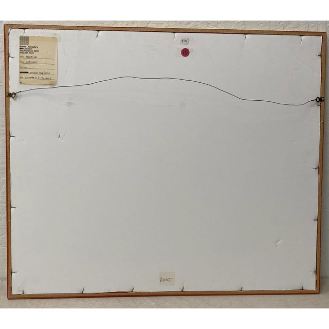 Vintage Surreal Landscape Original Watercolor C.1970 For Sale - Image 11 of 12