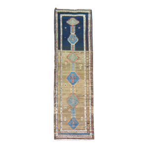 Tribal Navy Camel Primitive Zabihi Collection Persian Kurd Runner