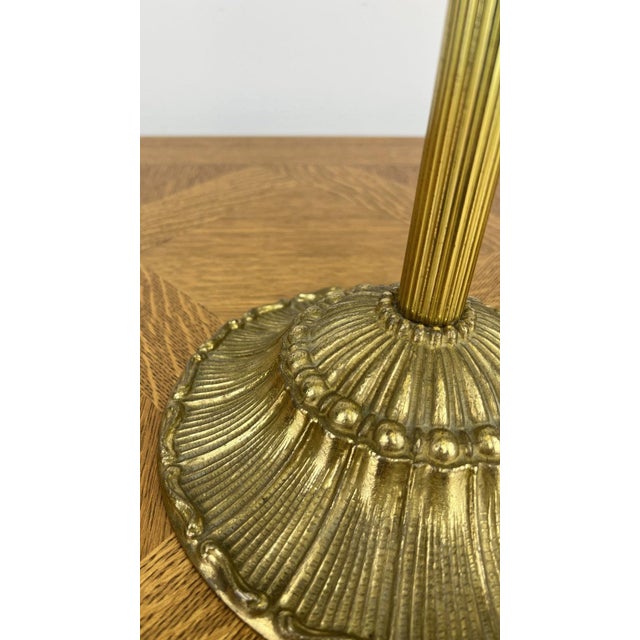 Metal Vintage French Ashtray Stand in Brass and Onyx Crystal For Sale - Image 7 of 14