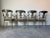 Mid-Century Modern Vintage Neoclassical-Style Brushed Steel and Brass Dining — Set of 5/ Sold For Sale - Image 3 of 12