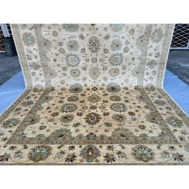 Textile Hand-Knotted Oushak Style Wool Area Rug - 8'1" X 10'0" For Sale - Image 7 of 15