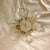 Metal Small Lead Cystal Flower Flush Fixture For Sale - Image 7 of 9