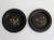 Antique Papier Mache Wine Coasters / Plates, a Pair Hand Painted Gilt For Sale - Image 6 of 6