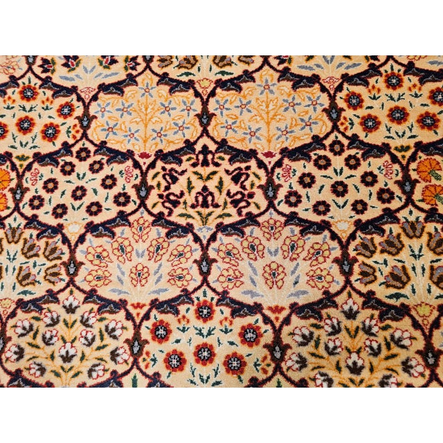 Vintage Turkish Hereke Rug, Hand-Woven Wool, Allover Geometric Design, 7' x 10' For Sale - Image 16 of 18