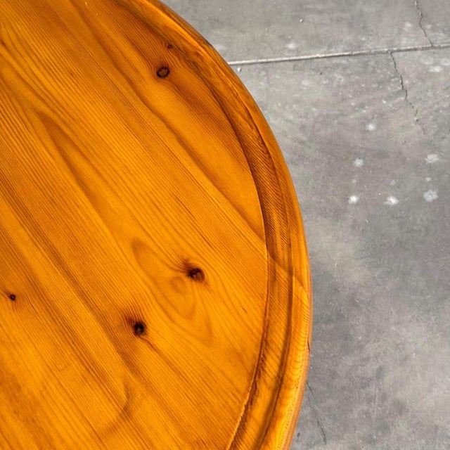 Round Pine Coffee Table by Charlotte Perriand for Les Arcs, 1960s For Sale - Image 6 of 15