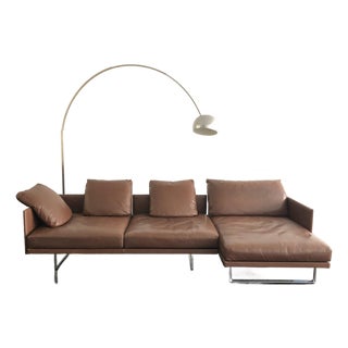 Attributed to Cassina "Toot" Sofa by Piero Lissoni – Custom Made Brown Leather For Sale