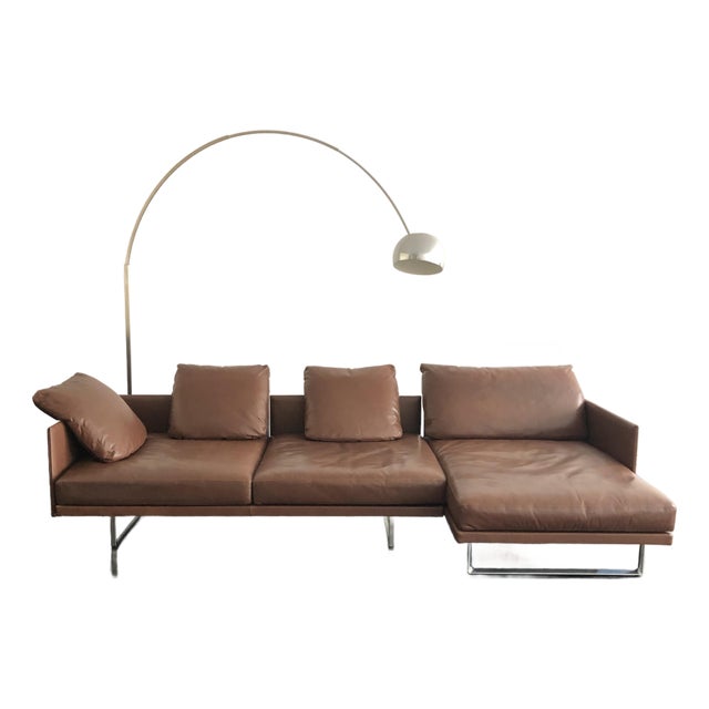 Attributed to Cassina "Toot" Sofa by Piero Lissoni – Custom Made Brown Leather For Sale