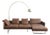 Attributed to Cassina "Toot" Sofa by Piero Lissoni – Custom Made Brown Leather For Sale
