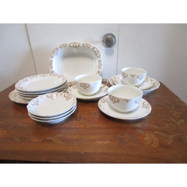 Late 19th Century Limoges Antique Tressamane and Voght Bowls, Cups, Saucers, Salad Plates - 17 Pieces For Sale - Image 5 of 5